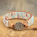  African Opal Natural Stone Boho Handmade Braided Women Healing Reiki Bracelet