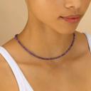 Amethyst Natural Gemstone Dainty Minimalist Crystal Layering Stacking Choker Necklaces Delicate