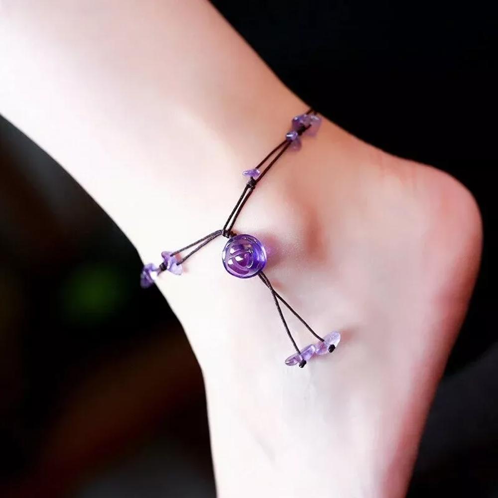 Natural  Stone Beaded Anklet Beads Dainty Anklet Crystal Anklets Minimalist