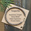  Handmade Natural Yooperlite 4mm Round Bead Adjustable Healing Bracelet