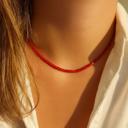  Natural Carnelian Choker Dainty Queen Necklace Healing Reiki Energy Women Gifts