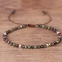  Natural Dragon Blood Jasper Stone Dainty Bracelet Green Gemstone Bracelet