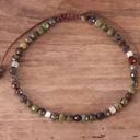  Natural Dragon Blood Jasper Stone Dainty Bracelet Green Gemstone Bracelet