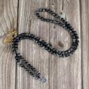  Black Labradorite Stone 108 Beads Mala Prayer Necklace Bracelet