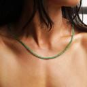  Natural Faceted Emerald Tiny Beads Choker Healing Crystal Minimalist Necklace