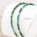  Natural Faceted Emerald Tiny Beads Choker Healing Crystal Minimalist Necklace