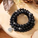  Black Onyx 108 Mala Beads Stone Healing Inspirational Balancing Calm Bracelet Necklace