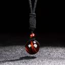  Red Tiger's Eye 16mm Round Bead Pendant Healing Reiki Amulet Women Men Necklace