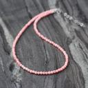  Coral Choker Delicate Pink Stone Beads Necklace Coral Crystal Dainty Choker