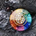  Natural Crystal Orgone Pendant 7 Chakra Healing Talisman Necklace for Women Men