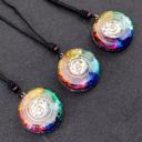  Natural Crystal Orgone Pendant 7 Chakra Healing Talisman Necklace for Women Men