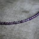  Natural Amethyst Beaded Necklace Purple Stone Choker Healing Crystal Necklace