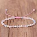  Morganite Stone Beaded Braided Bracelet for Love Compassion Handmade