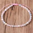  Morganite Stone Beaded Braided Bracelet for Love Compassion Handmade