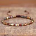  Natural Crystal Stone Barrel Beads Bracelet Tiny Gemstone Beaded Dainty Bracelet