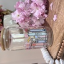  Album Books Swiftie Iced Coffee Glass Can, Glass Tumbler