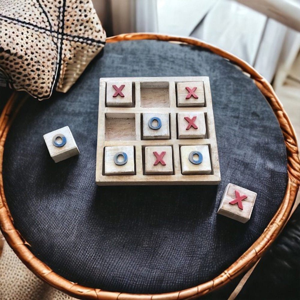 Tic Tac Toe Wooden Board Game, Housewarming Gift, Game For The Family, Modern Tabletop Game, Board Game For Kids