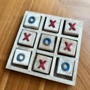  Tic Tac Toe Wooden Board Game, Housewarming Gift, Game For The Family, Modern Tabletop Game, Board Game For Kids