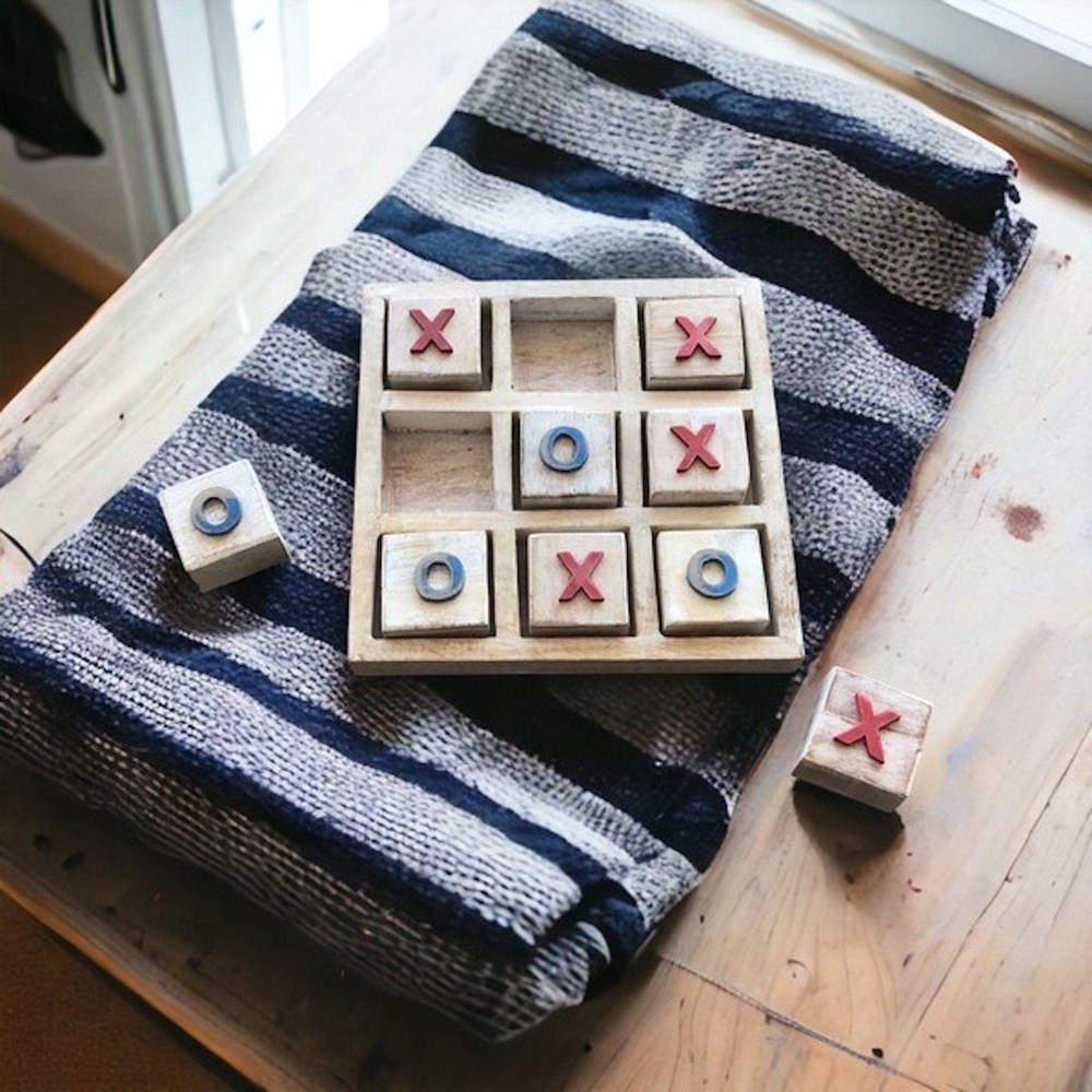 Tic Tac Toe Wooden Board Game, Housewarming Gift, Game For The Family, Modern Tabletop Game, Board Game For Kids