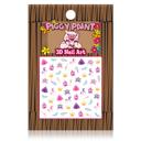 Princess Piggy Paint 3D Nail Art Stickers - Multiple Patterns Available