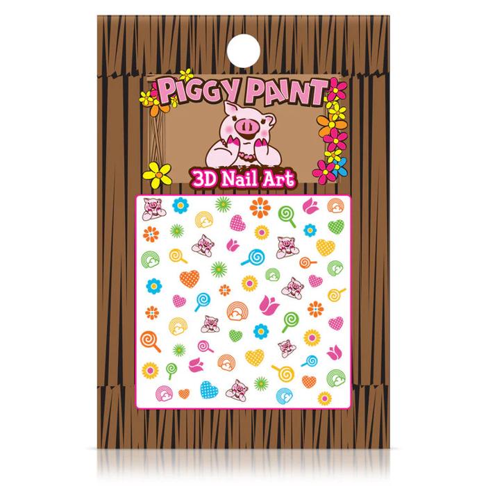 Piggy Paint 3D Nail Art Stickers - Multiple Patterns Available