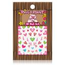 Hearts Piggy Paint 3D Nail Art Stickers - Multiple Patterns Available