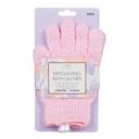 Pink Cala Exfoliating Bath Gloves