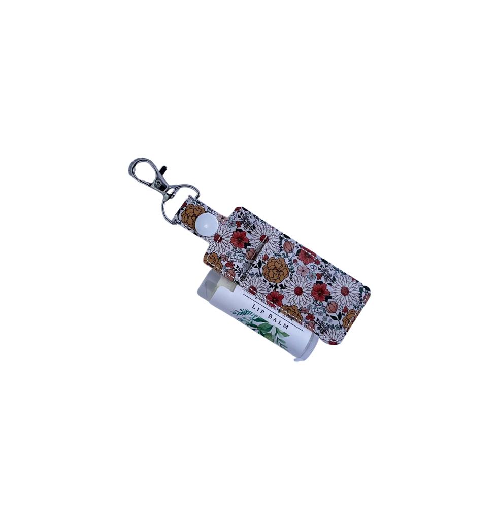 White Boho Floral Lip Balm Holder