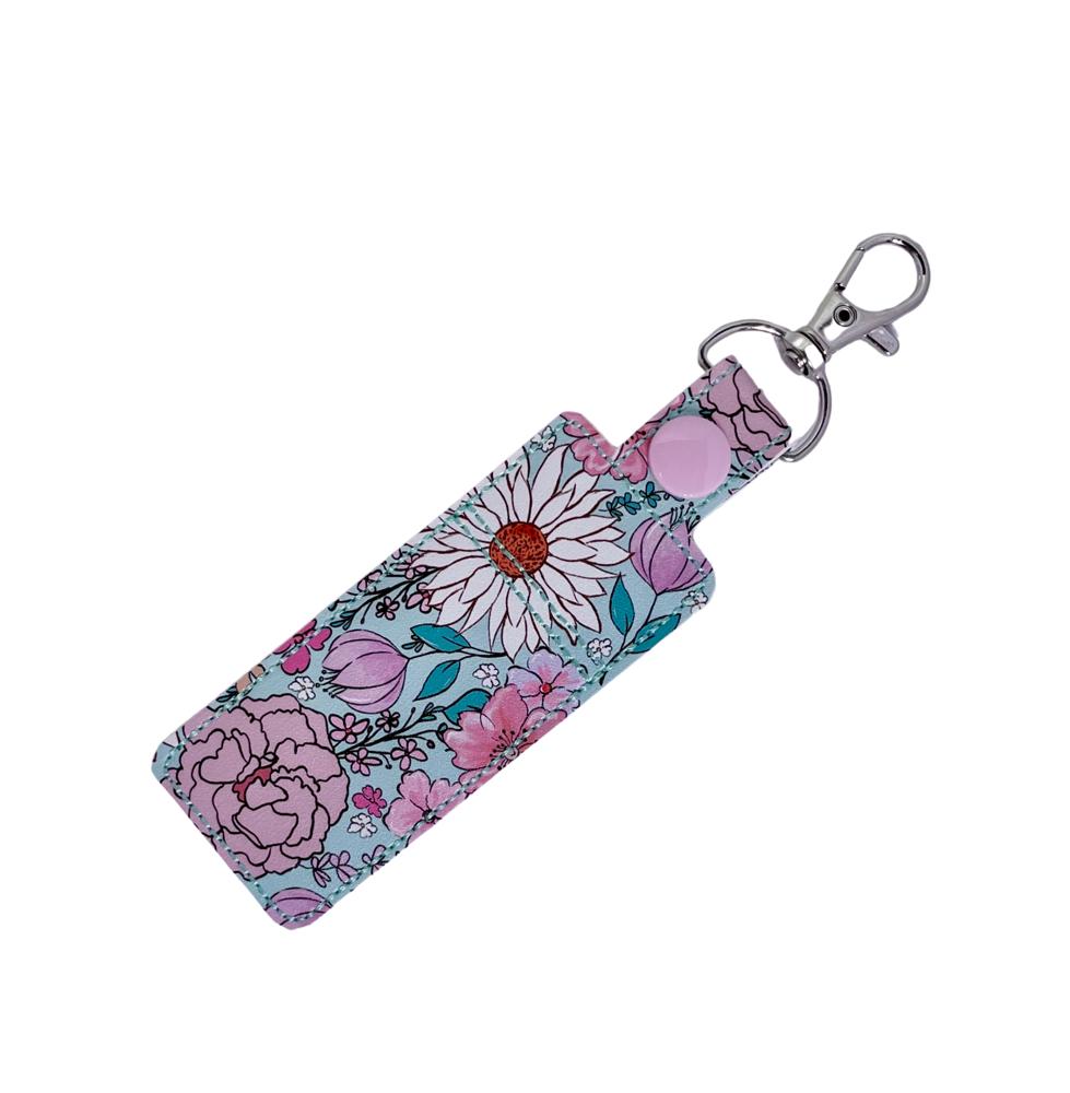 Aqua Boho Floral Lip Balm Holder