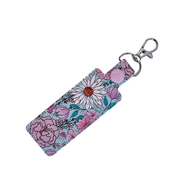 Aqua Boho Floral Lip Balm Holder