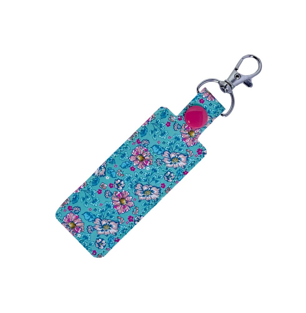 Teal Floral Lip Balm Holder