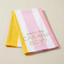  Where's My Cabana Boy Tea Towel in Multicolor Stripes | Cotton Kitchen Hand Dish Cloth | 28" x 18"