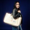  I Do It For Me Large Rectangular Tote Bag | Genuine Leather Handles