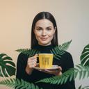  Sippin' Hexagon Mug and Saucer Set in Peach, Black Dot, and Honey | Gift for Her