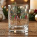  Making Spirits Bright Glass DOF | Holiday Whiskey Cocktail Glass | 12oz