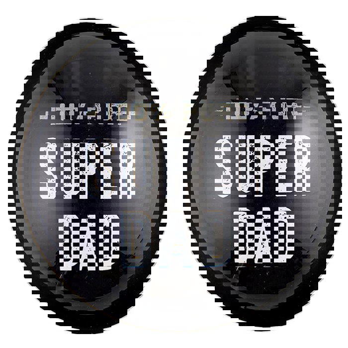 100% Pure Super Dad Glass Dome Paperweight | In a Gift Box