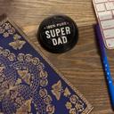  100% Pure Super Dad Glass Dome Paperweight In a Gift Box