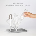  Ubbi On-The-Go Baby Bottle Drying Rack and Brush Set Travel Case in Gray