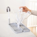  Ubbi On-The-Go Baby Bottle Drying Rack and Brush Set Travel Case in Gray
