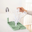  Ubbi On-The-Go Baby Bottle Drying Rack and Brush Set Travel Case in Sage