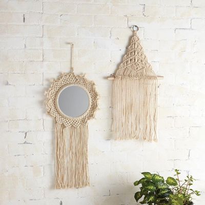 Macrame Wall Hangings, Mirrors, and Plant Hangers