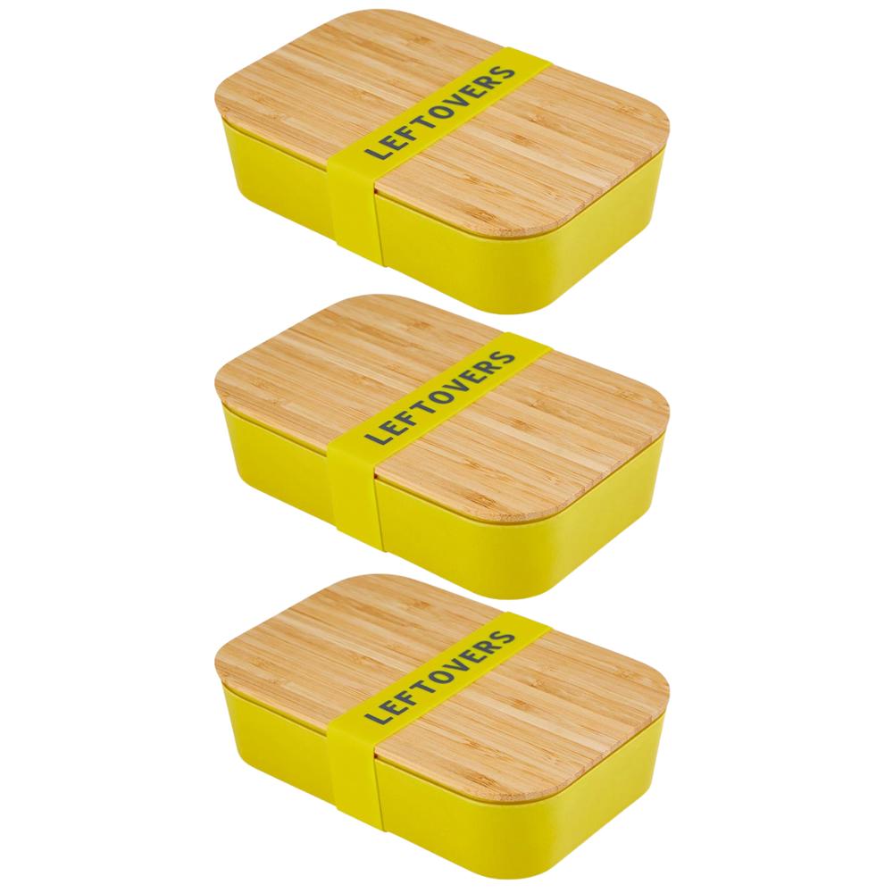 Bamboo Bento Lunch Boxes in 3 Pretty Colors