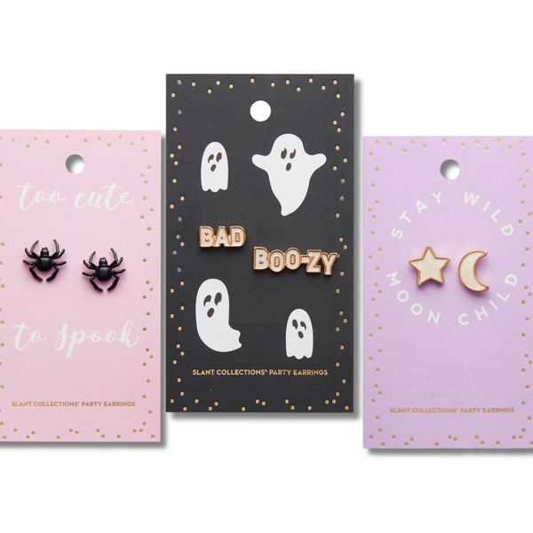 Halloween Earrings on Giftable Cards for Boo Baskets, Gifts, Spooky Fun