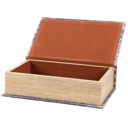  Blue Medallion Book Box | Decorative Vintage Book Shaped Storage Stash Trinket Boxes