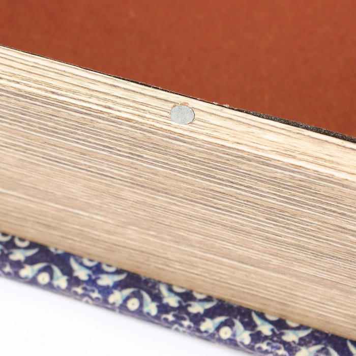 Blue Medallion Book Box | Decorative Vintage Book Shaped Storage Stash Trinket Boxes