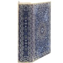  Blue Medallion Book Box | Decorative Vintage Book Shaped Storage Stash Trinket Boxes