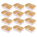 12-piece Take Out Bamboo Bento Lunch Boxes in 3 Pretty Colors