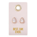  Best Day Ever Stud Love Wedding Earrings | Teardrop  Bridal Jewelry