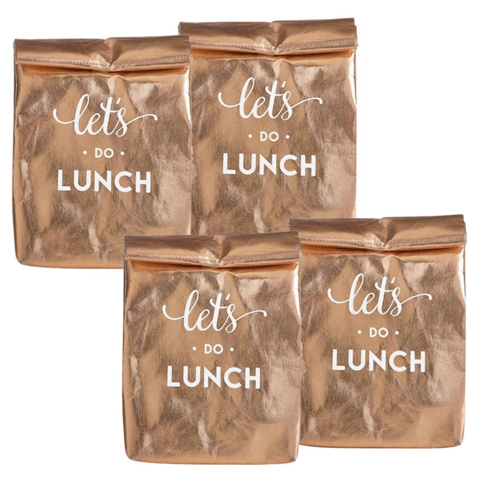 Let's Do Lunch Insulated Bag in Rose Gold - Multipacks Available