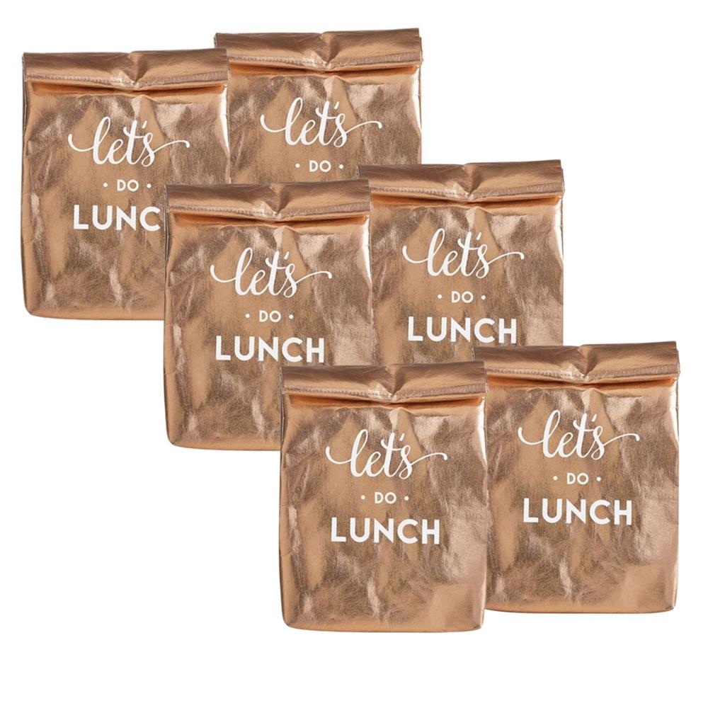 Let's Do Lunch Insulated Bag in Rose Gold - Multipacks Available